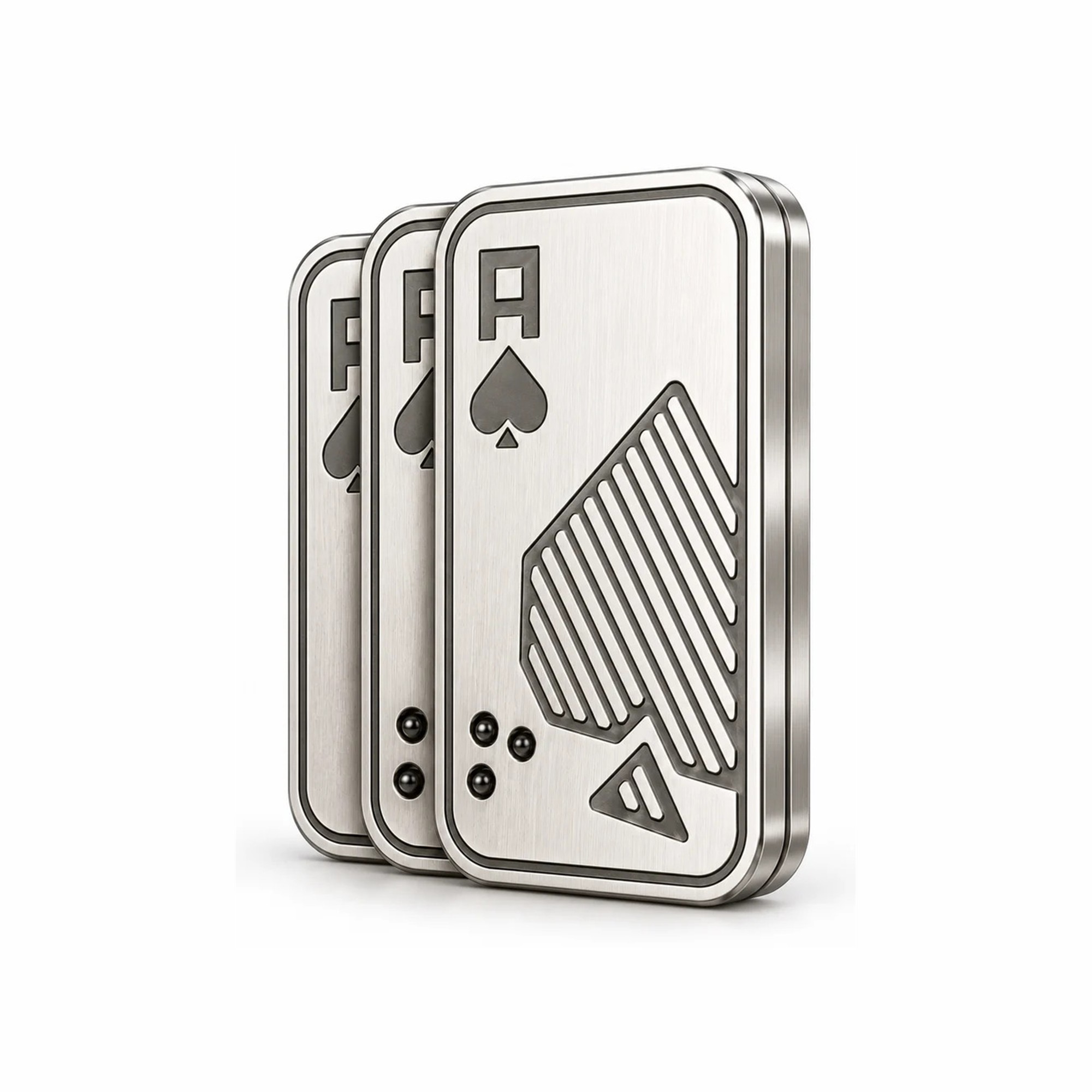Металлический антистрессовый слайдер Magnetic EDC Poker Ace Fidget Slider Metal 3-Layer Desk Toy